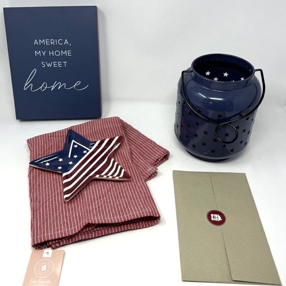 Decorated Home Decor Bundle, 5 Pieces, Subscription Box Americana 2022. NIB! - Picture 2 of 16